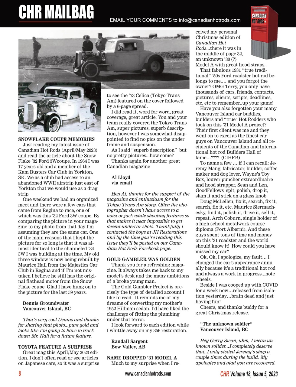 Canadian Hot Rods Magazine June July Back Issue