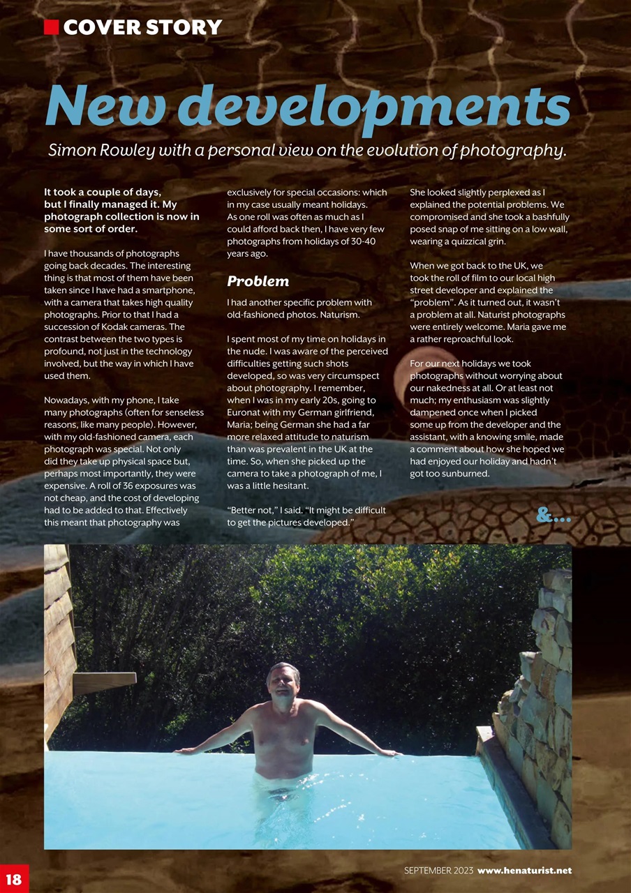 H E Naturist Magazine September 2023 Back Issue