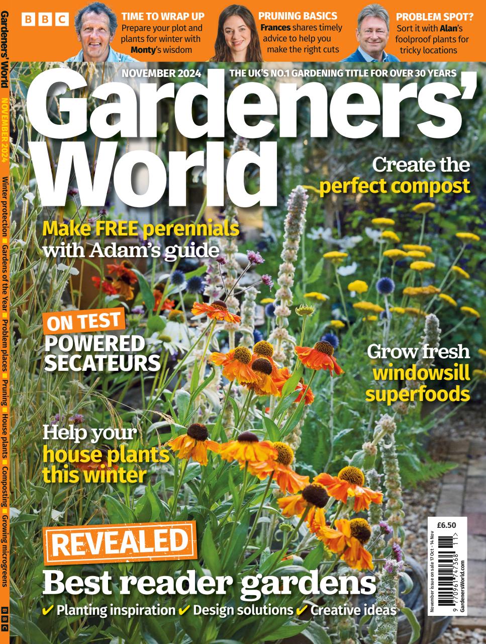 BBC Gardeners World Magazine November 2024 Back Issue