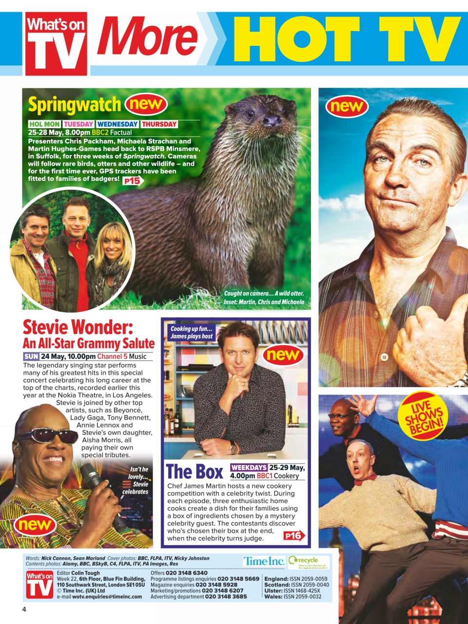 What's on TV Preview Pages