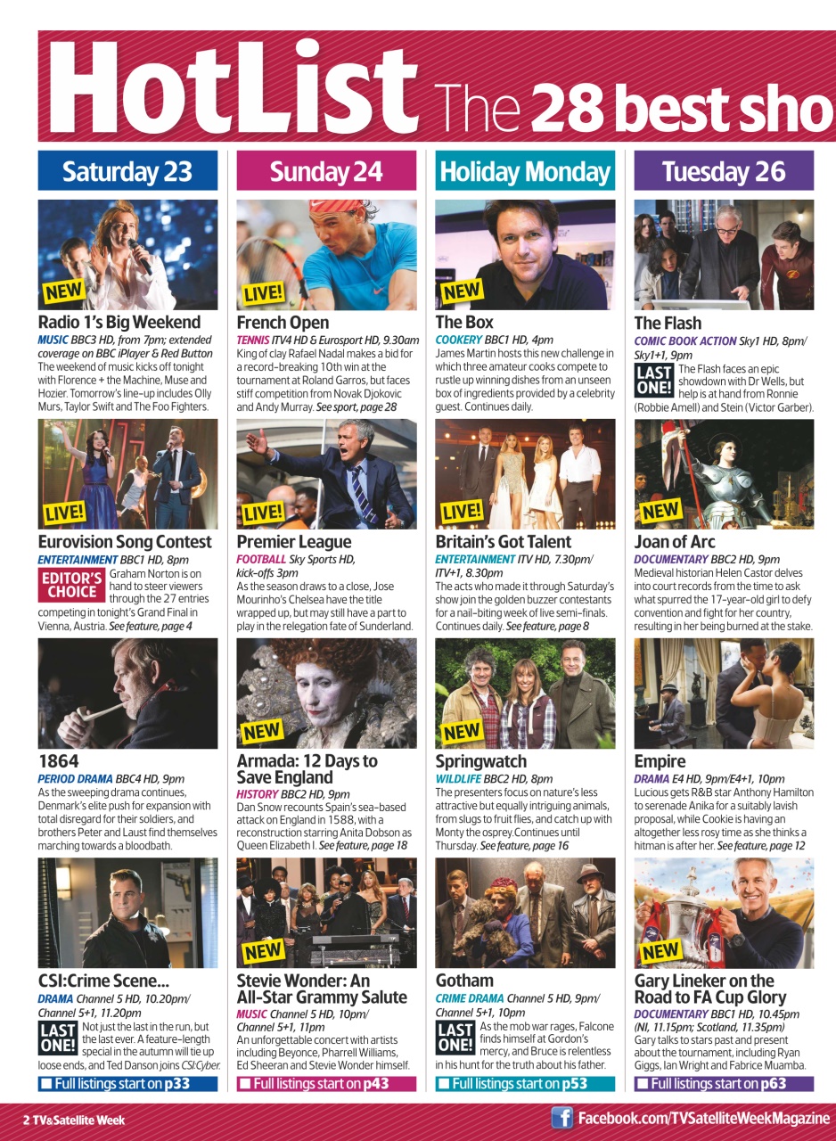 TV & Satellite Week Preview Pages