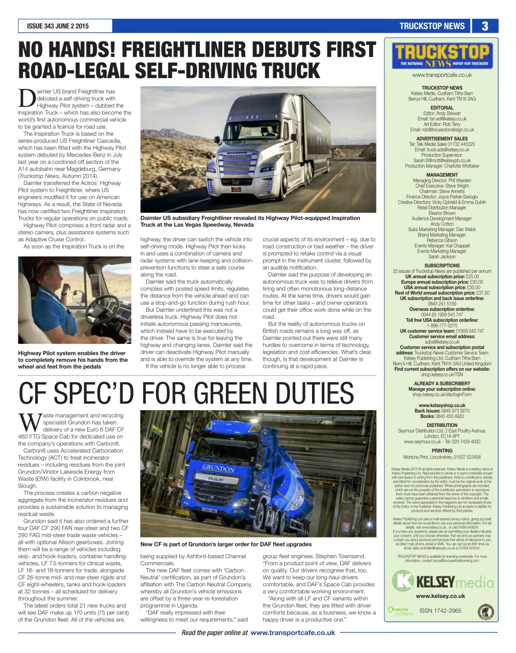 Truckstop News Preview Pages