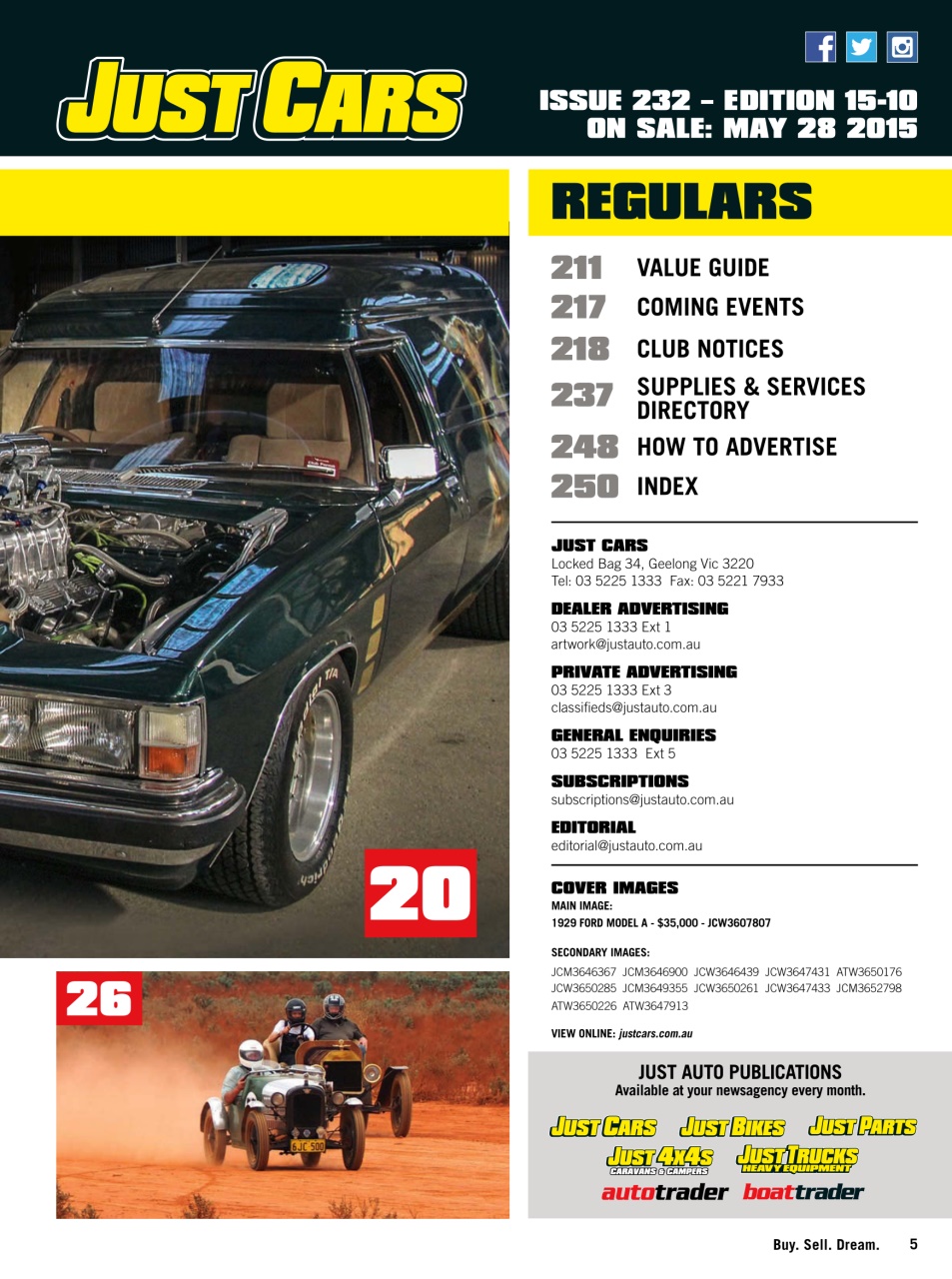 JUST CARS Preview Pages
