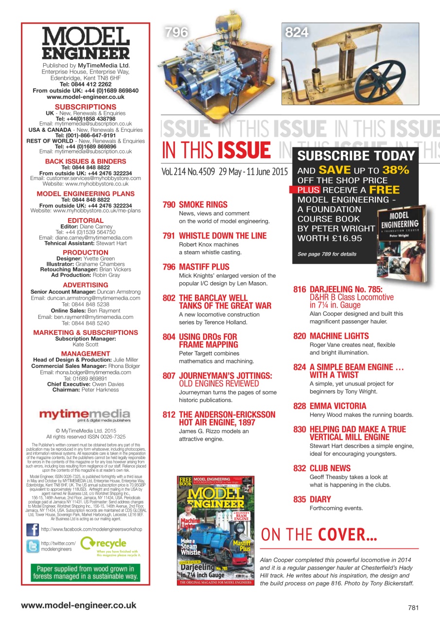 Model Engineer Preview Pages