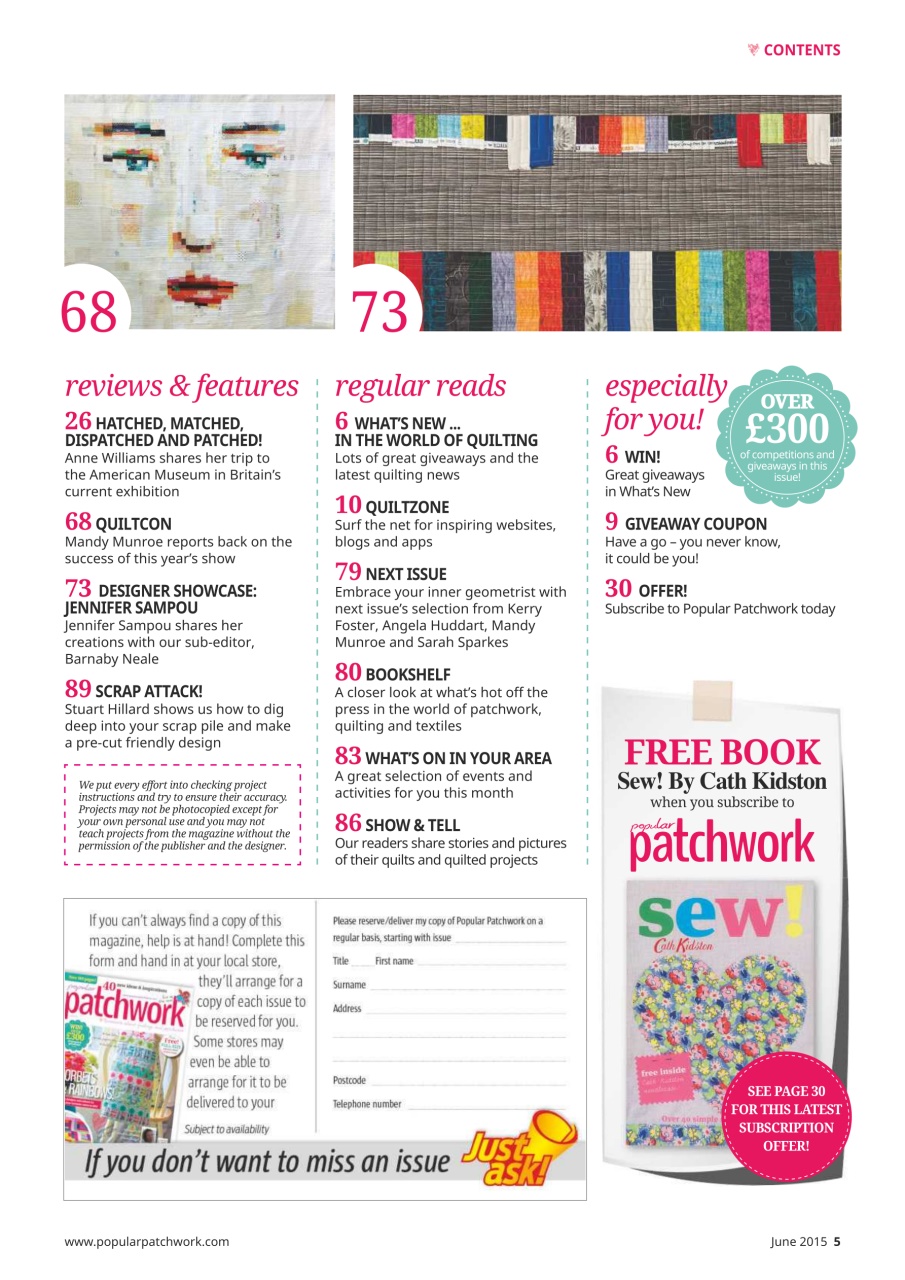 Popular Patchwork Magazine Preview Pages