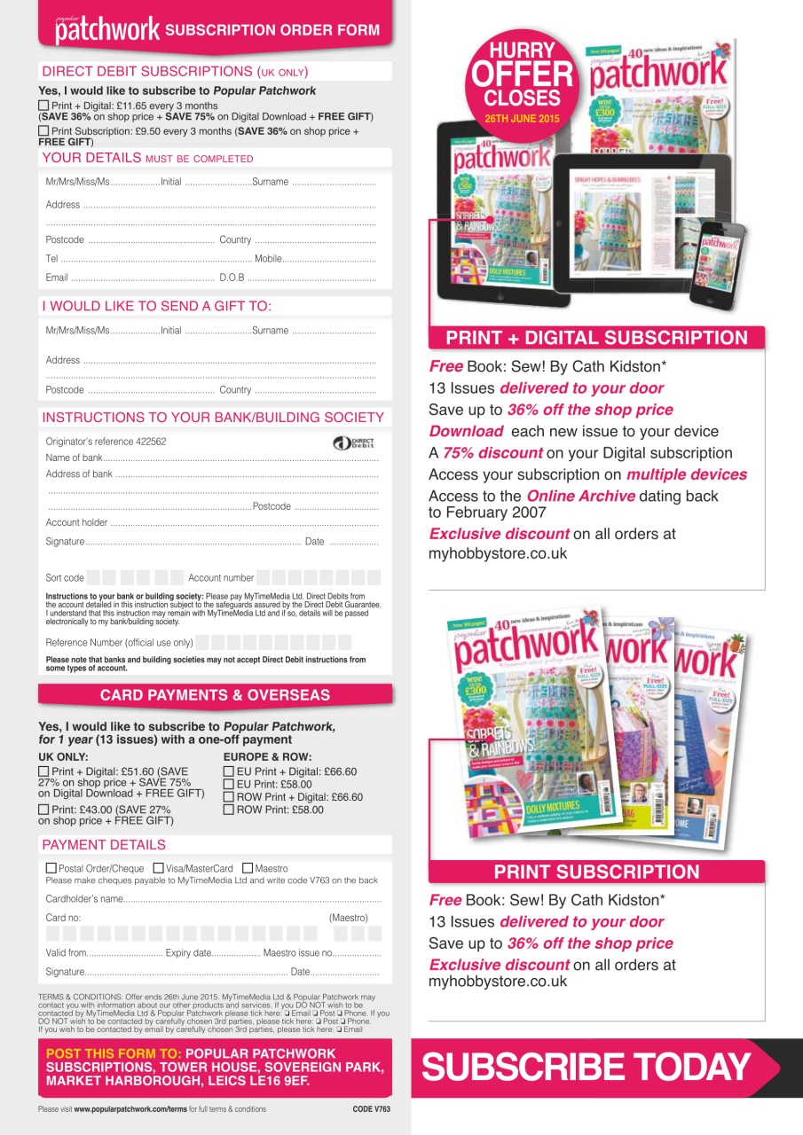 Popular Patchwork Magazine Preview Pages
