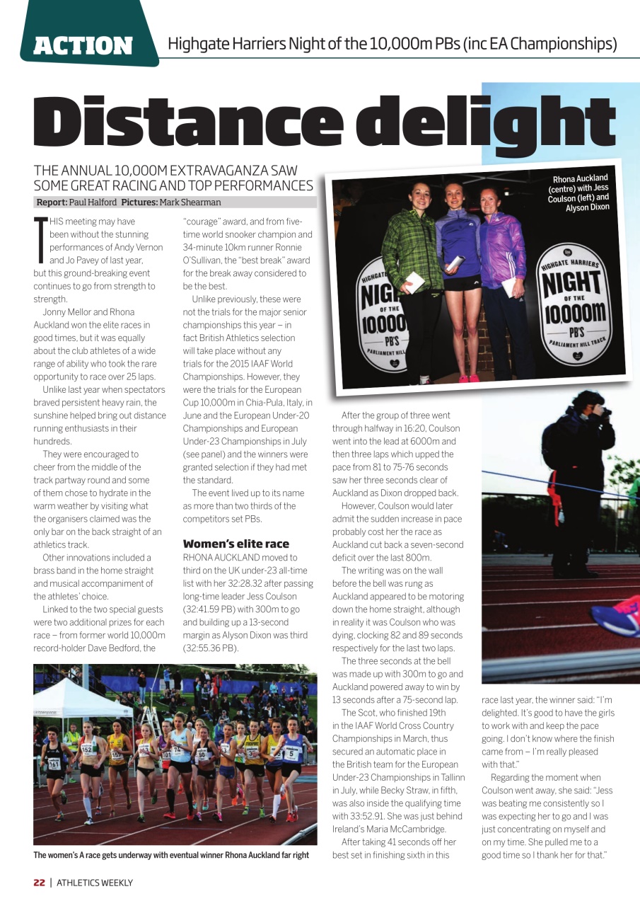 AW – Athletics Weekly Magazine Preview Pages