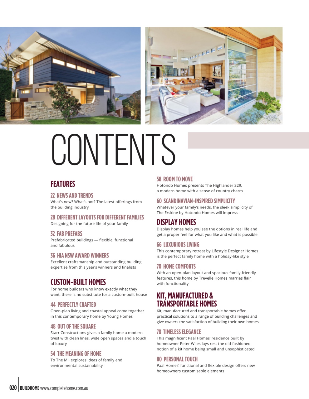 Build Home Preview Pages