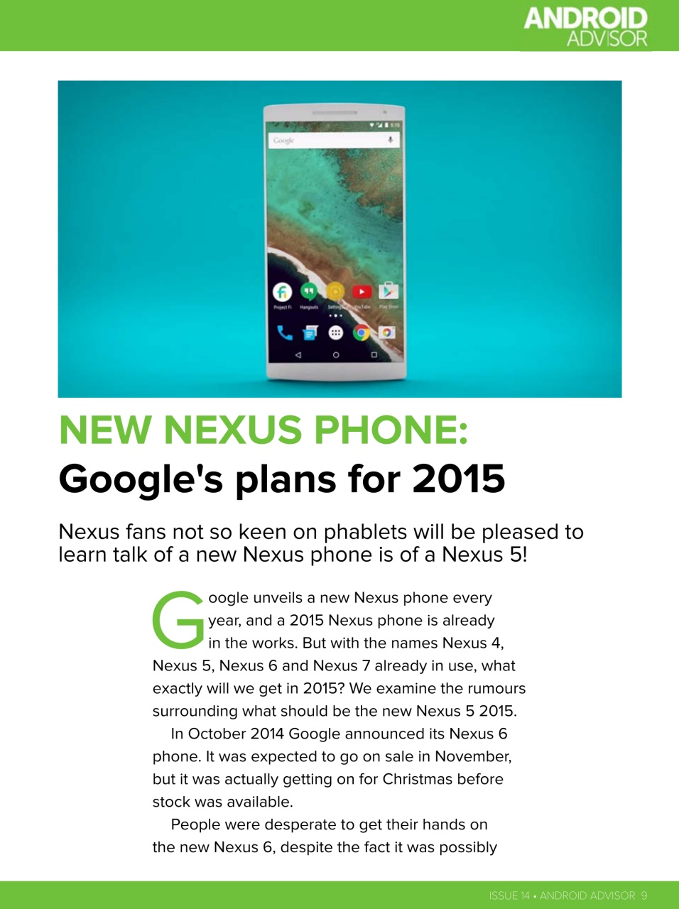Android Advisor Preview Pages