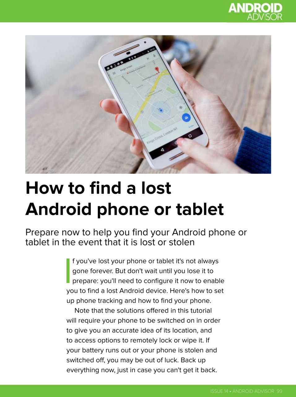 Android Advisor Preview Pages