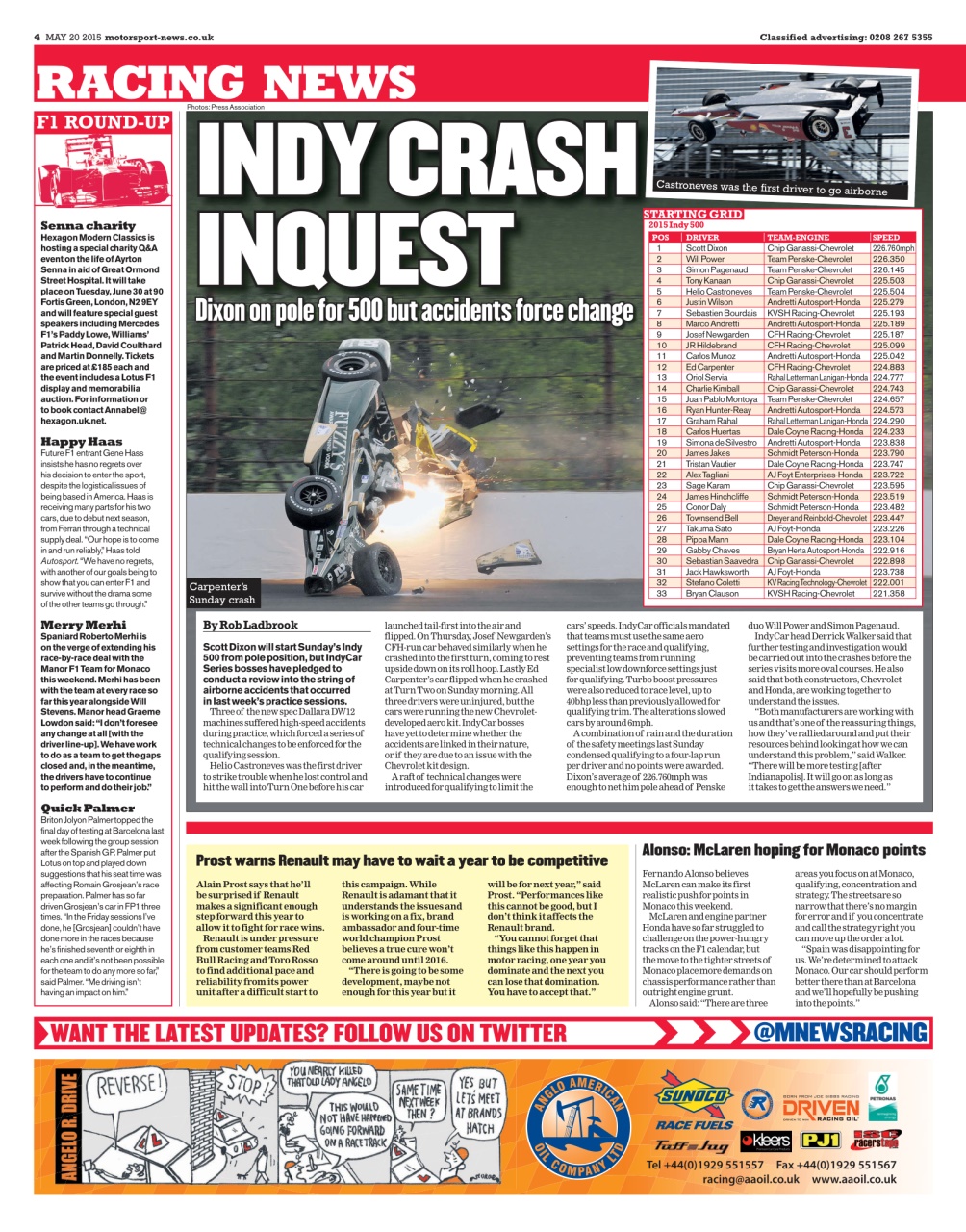 Motorsport News Preview Pages