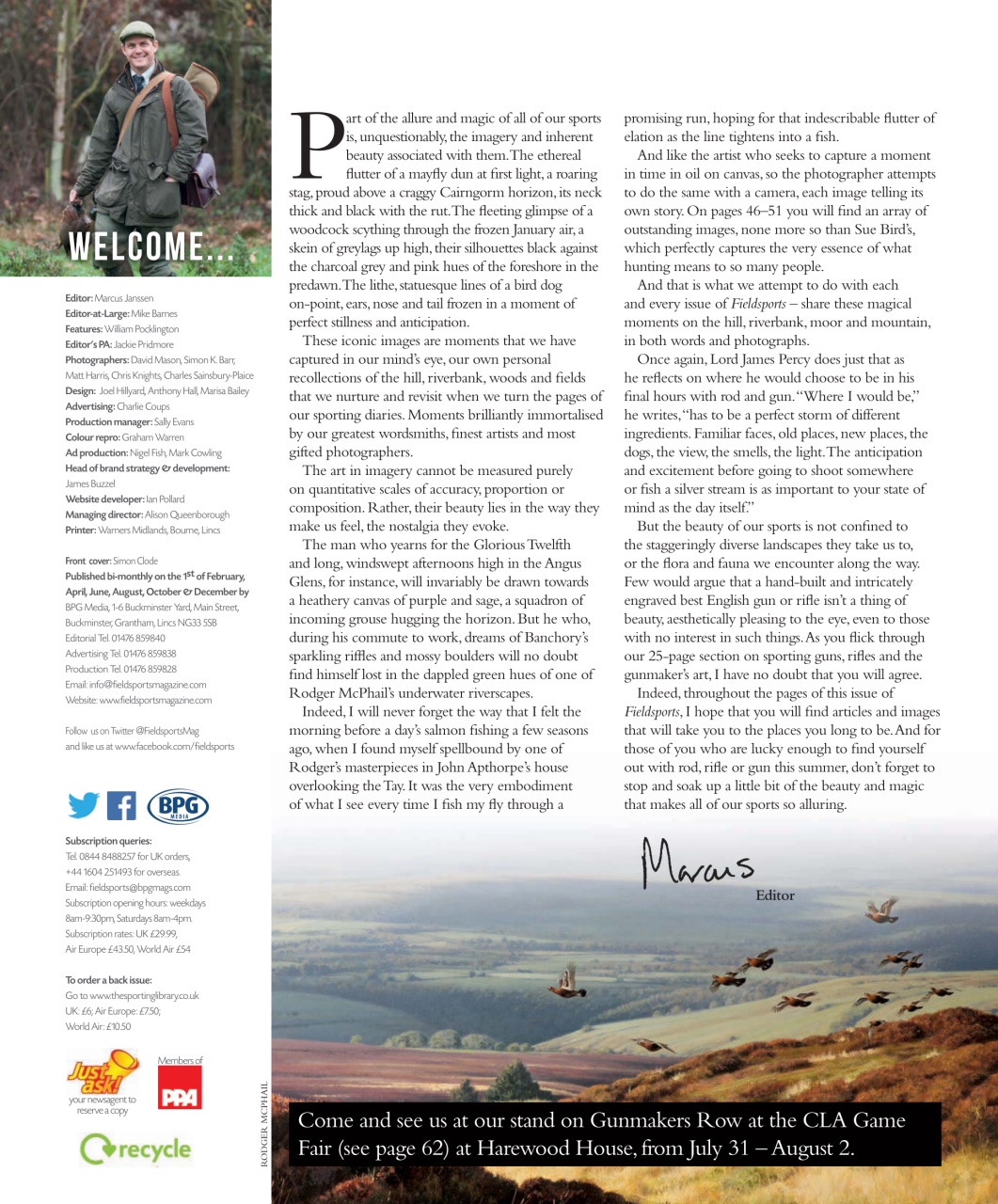 Fieldsports Journal Preview Pages
