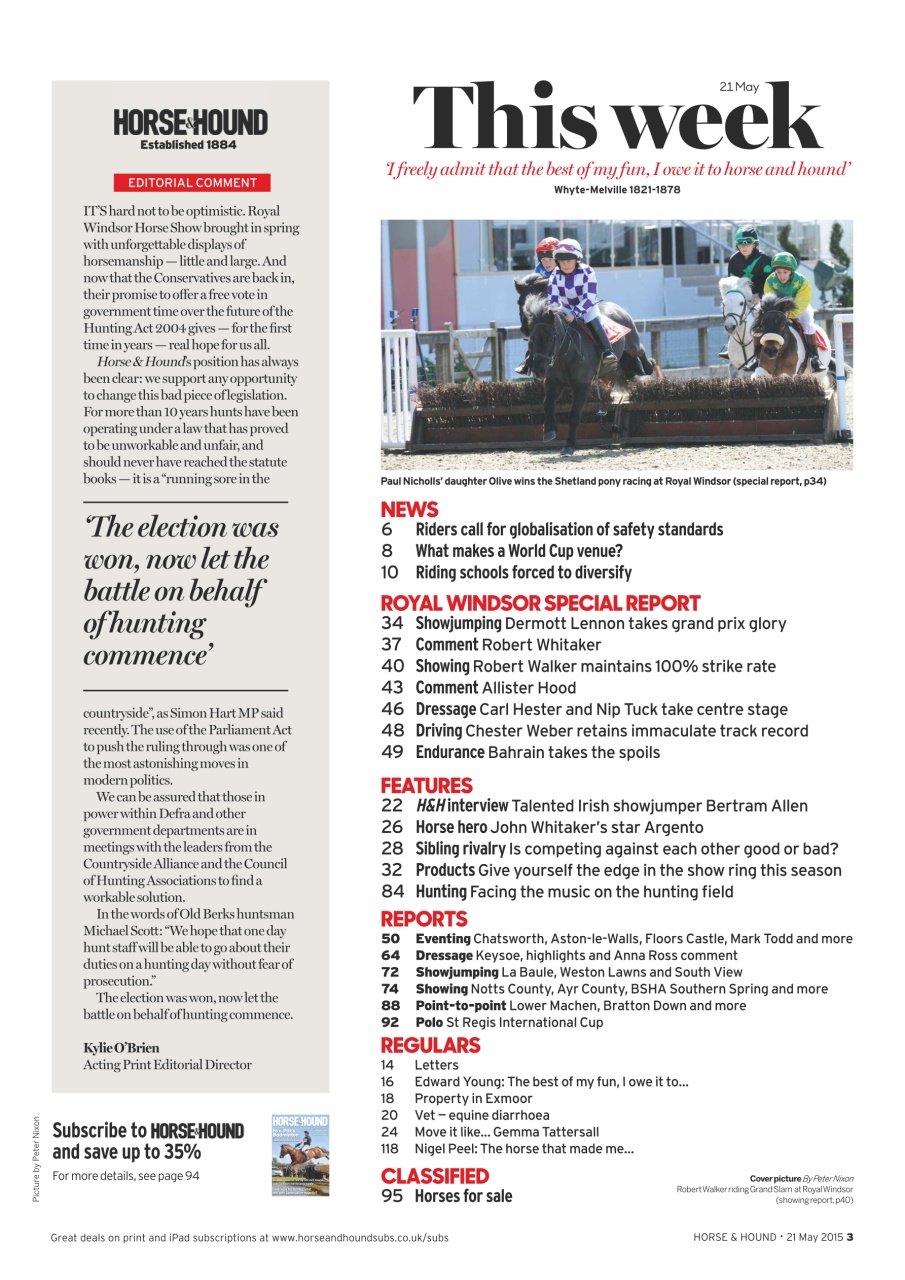 Horse & Hound Preview Pages