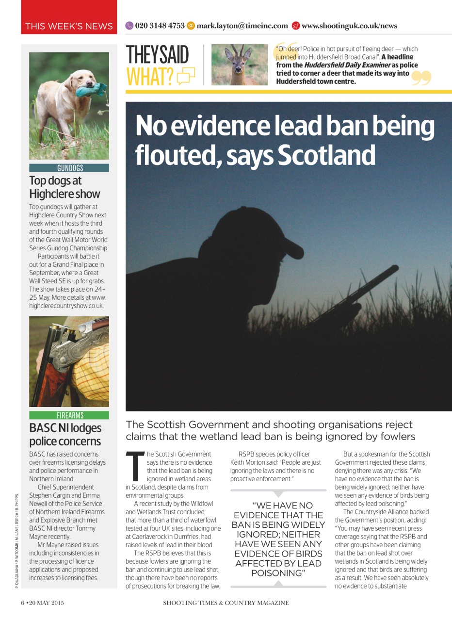 Shooting Times & Country Preview Pages