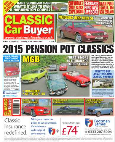 Classic Car Buyer issue No.279 2015 Pension Pot Classics