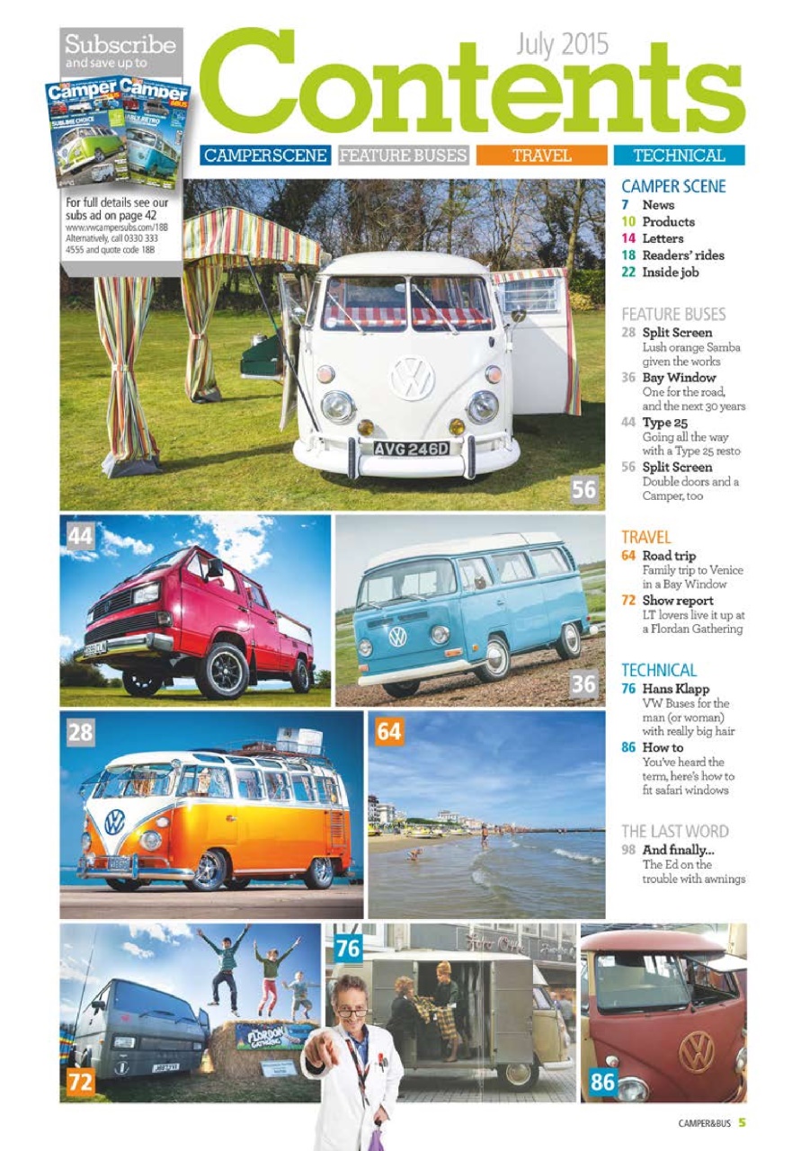 VW Camper Preview Pages