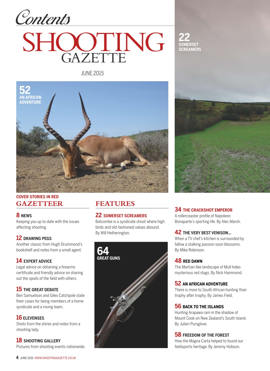 Shooting Gazette Preview Pages