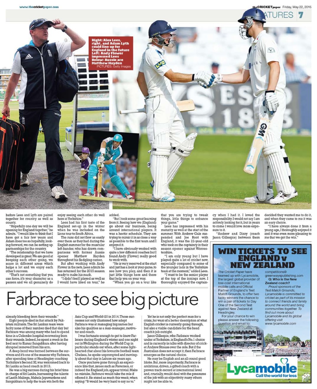 The Cricket Paper Preview Pages