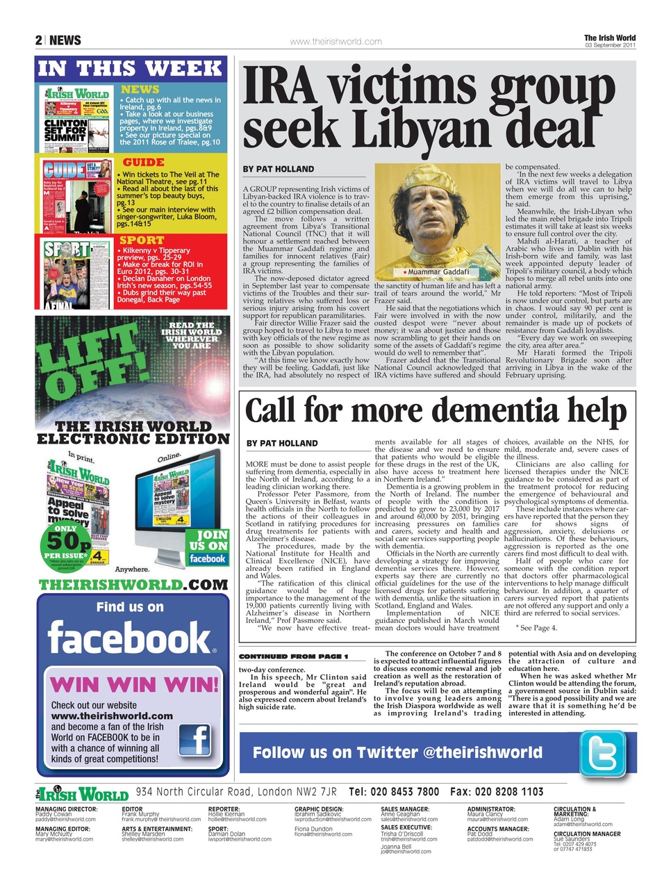 Irish World Preview Pages