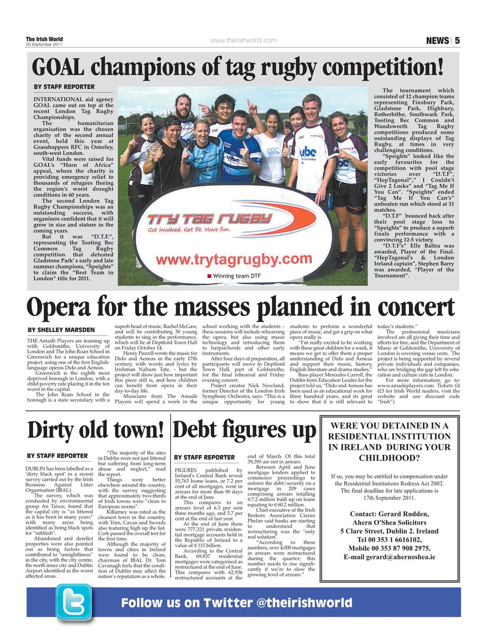 Irish World Preview Pages