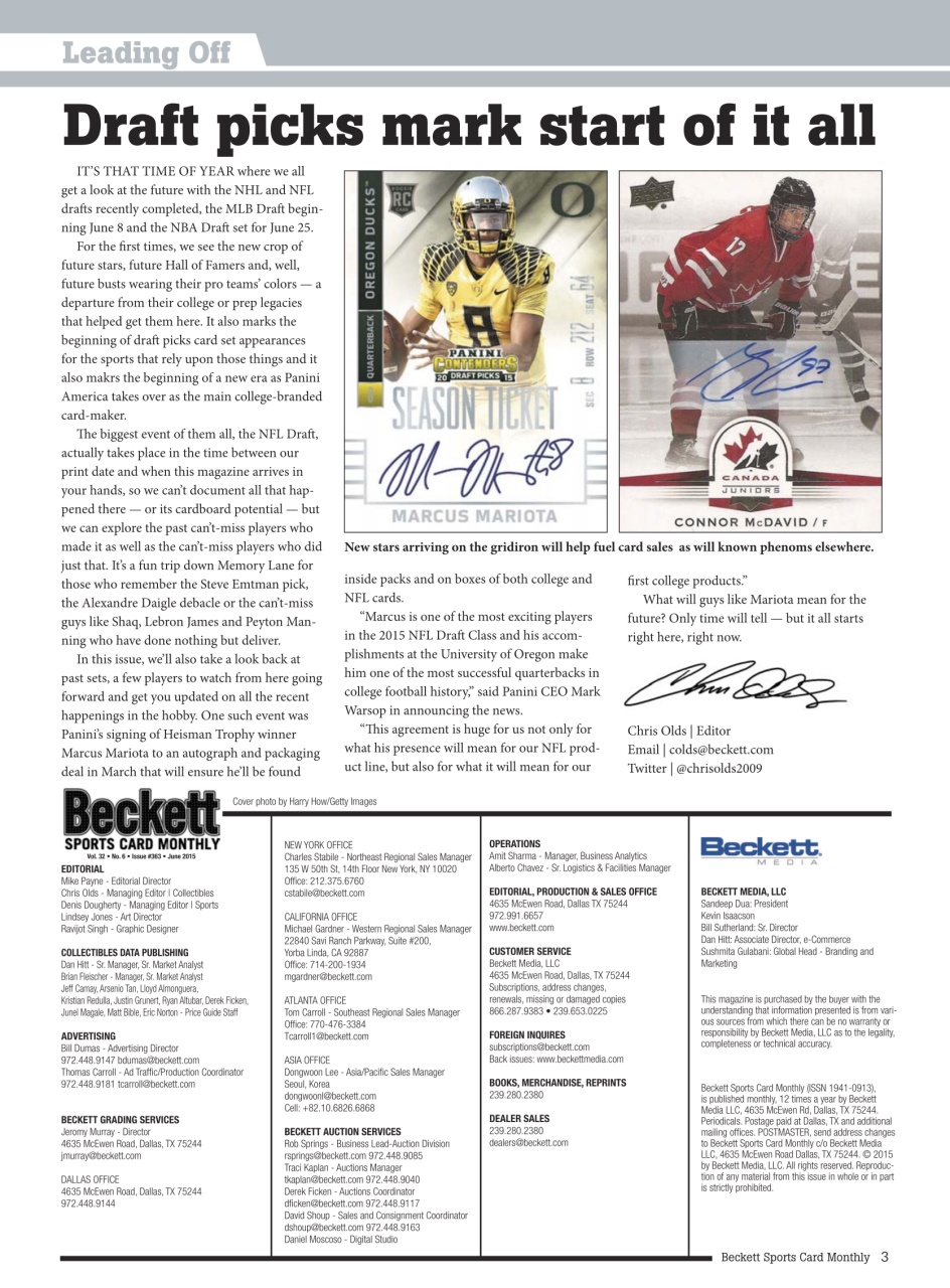 Sports Card Monthly Magazine Preview Pages