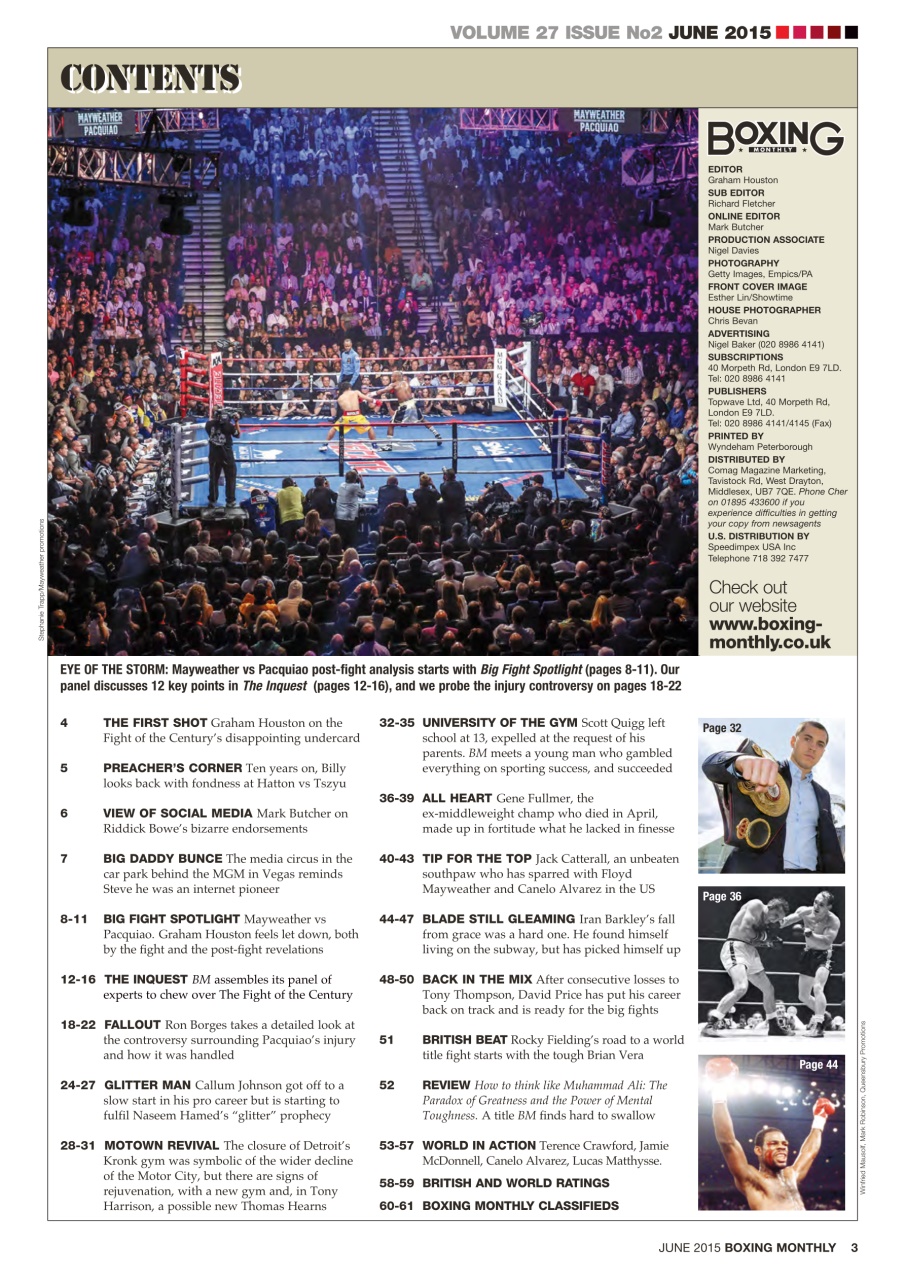 Boxing Monthly Preview Pages