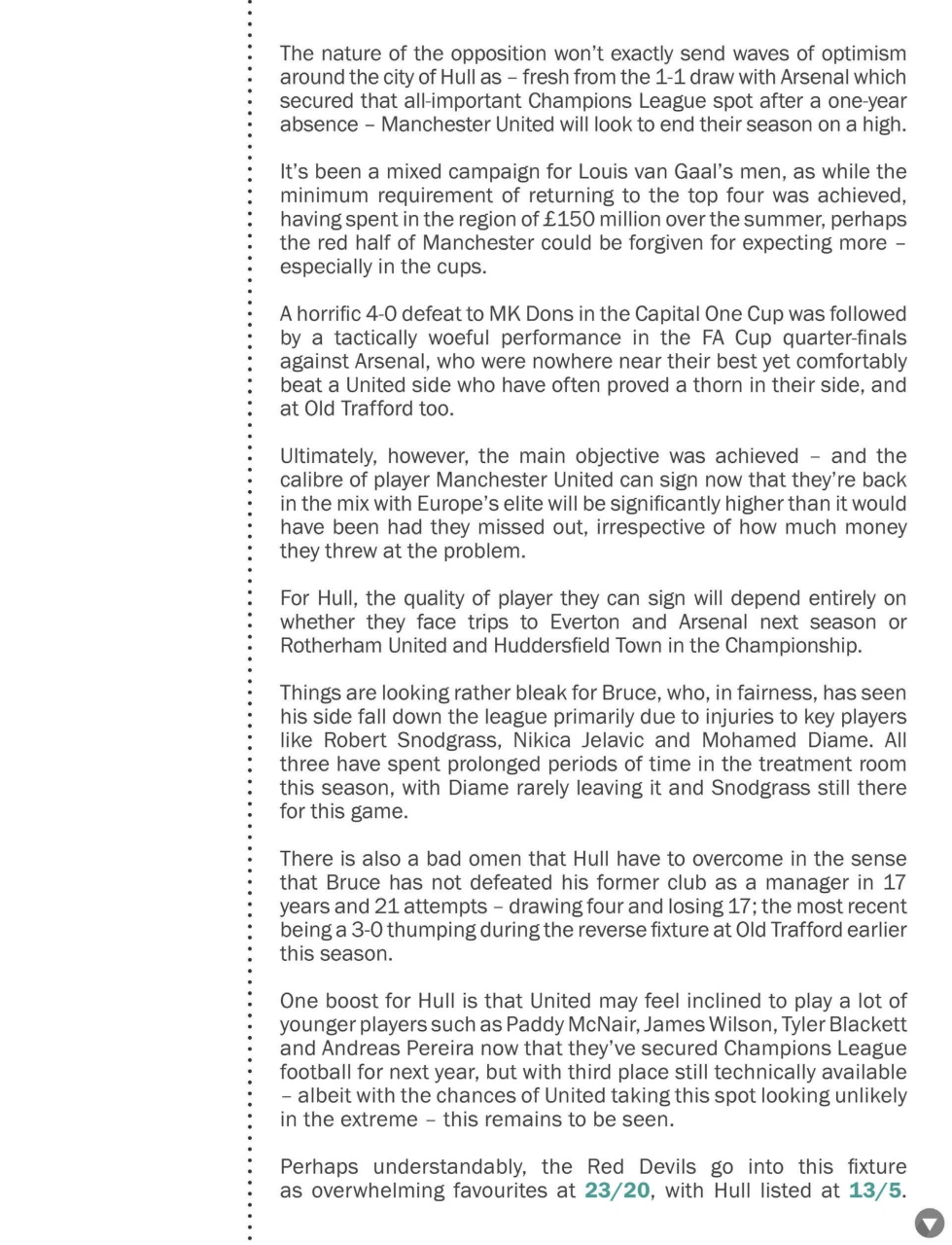 Sports Betting Weekly Preview Pages