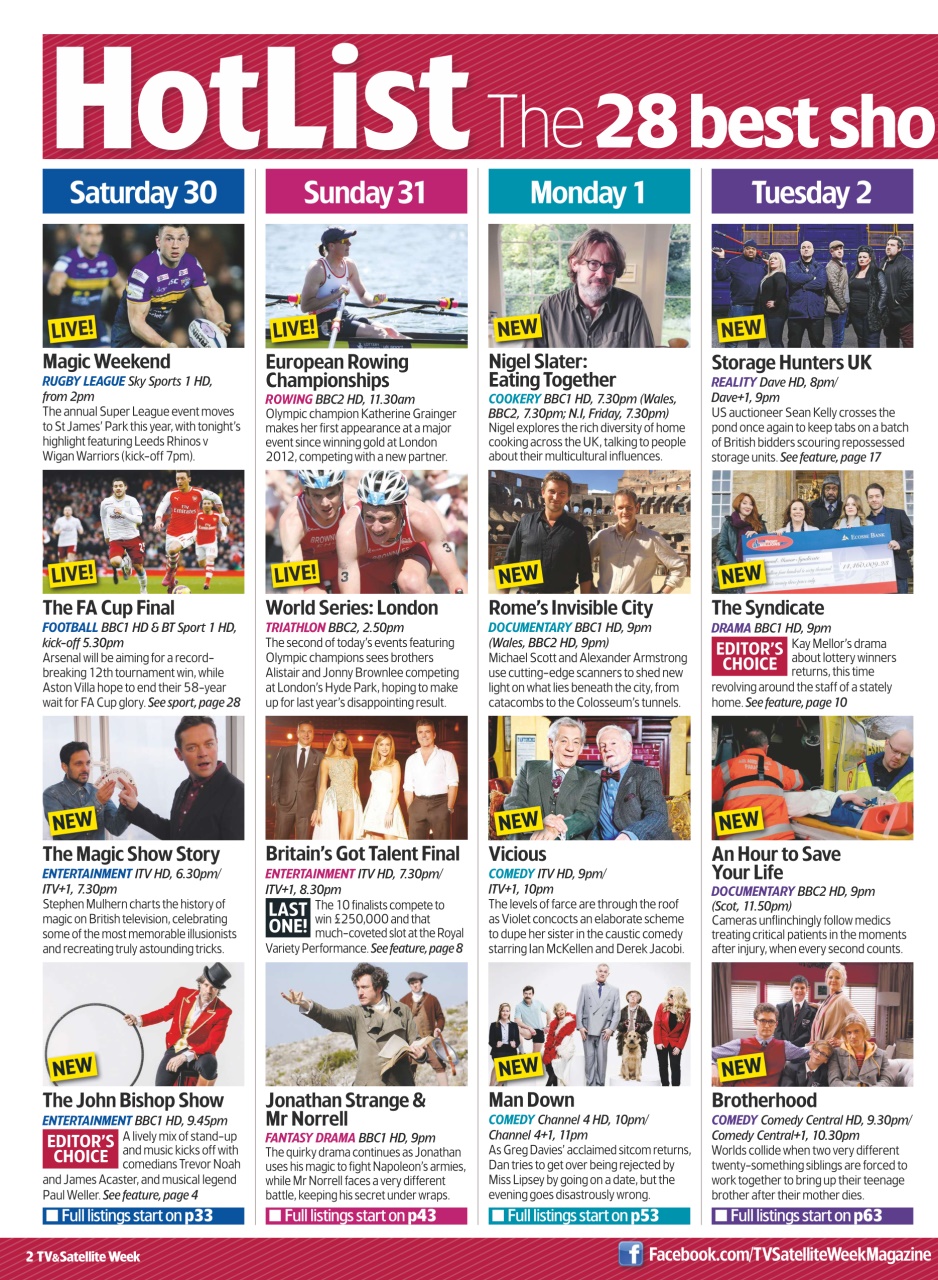 TV & Satellite Week Preview Pages