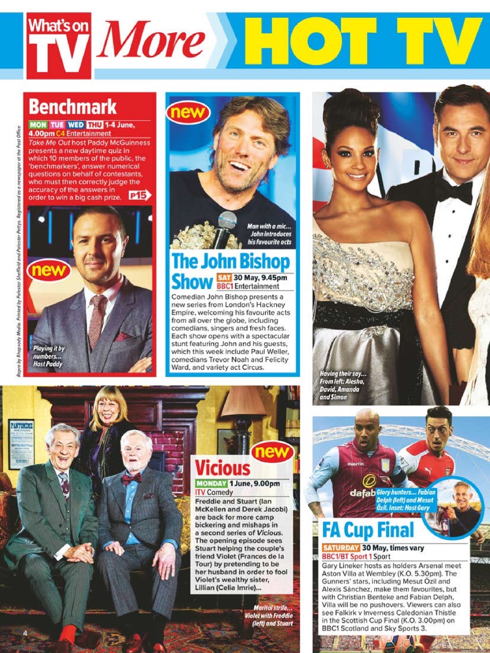 What's on TV Preview Pages