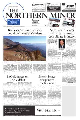 The Northern Miner issue Vol. 101 No. 15