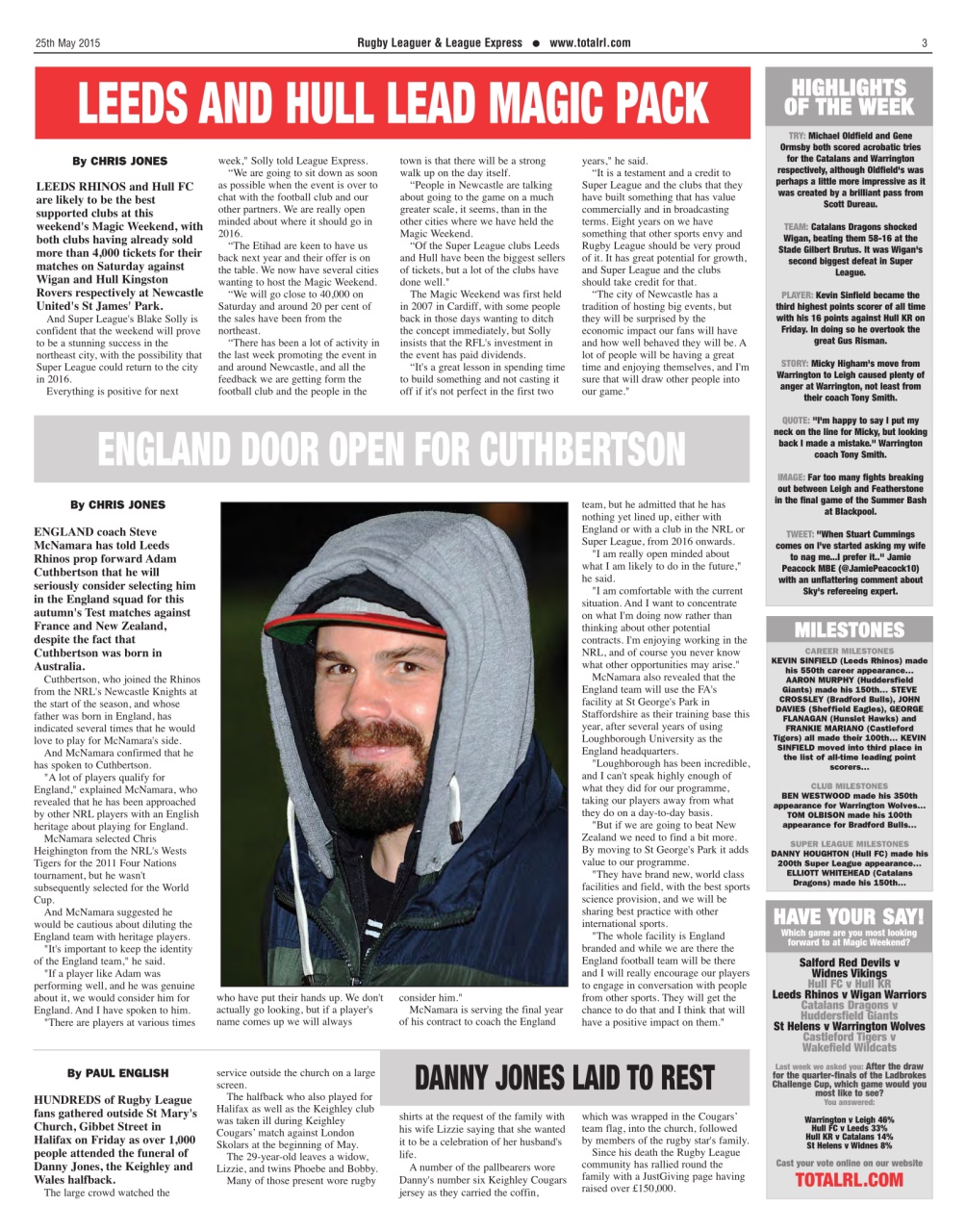 League Express Preview Pages