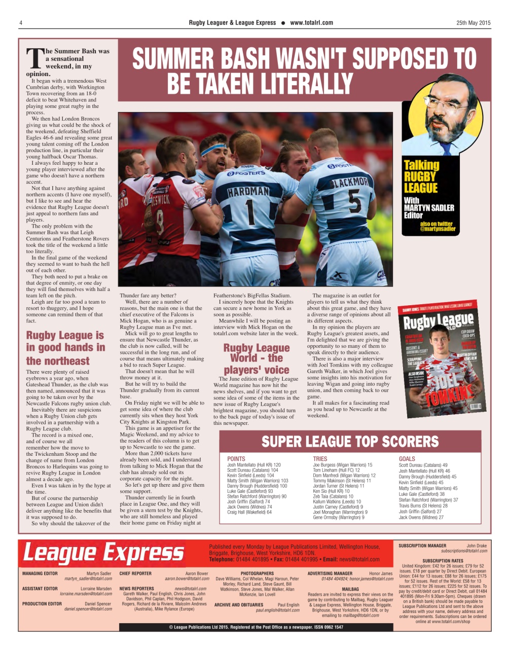 League Express Preview Pages