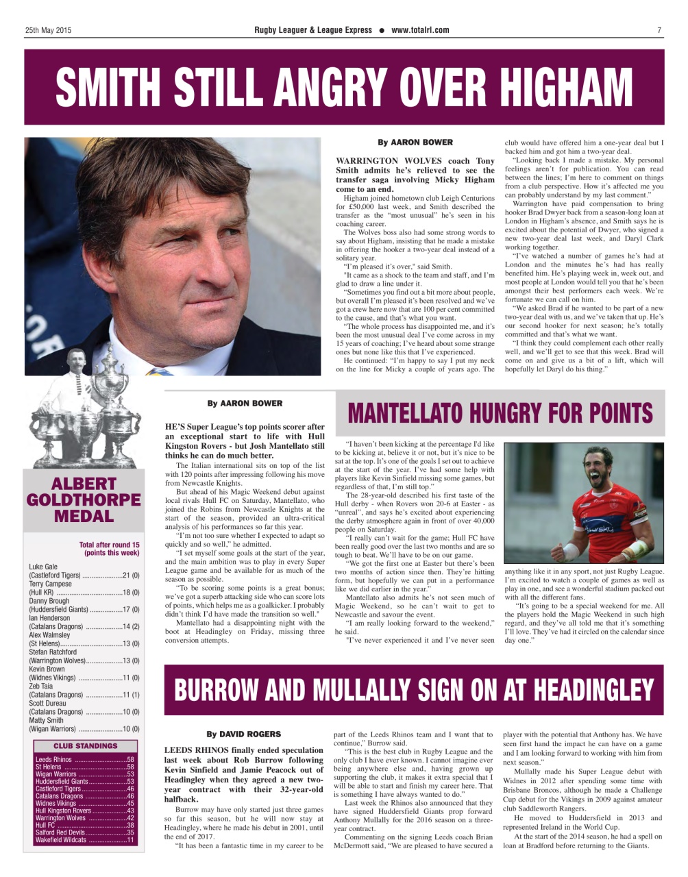 League Express Preview Pages