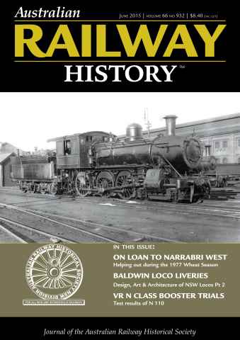 Australian Railway History issue June 2015