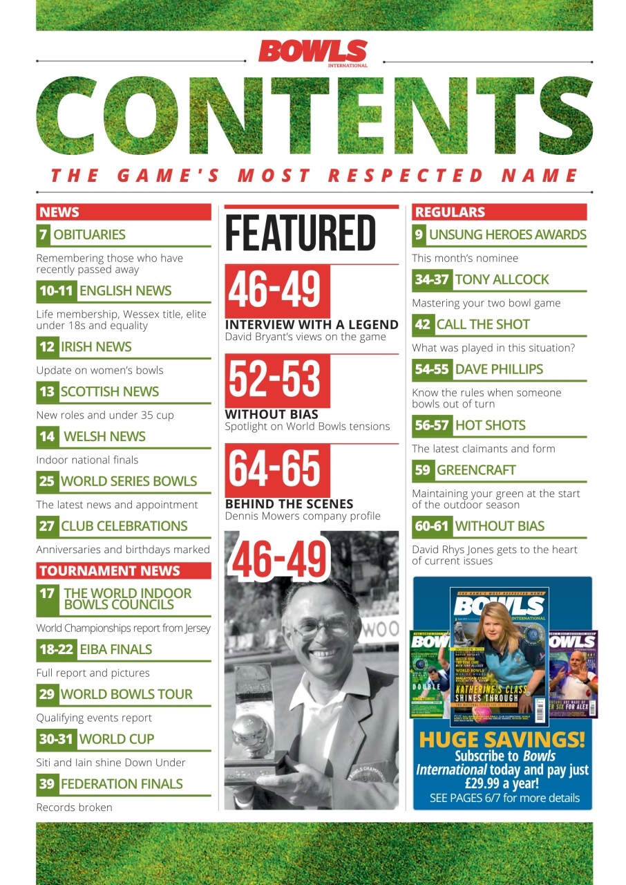 Bowls International Preview Pages