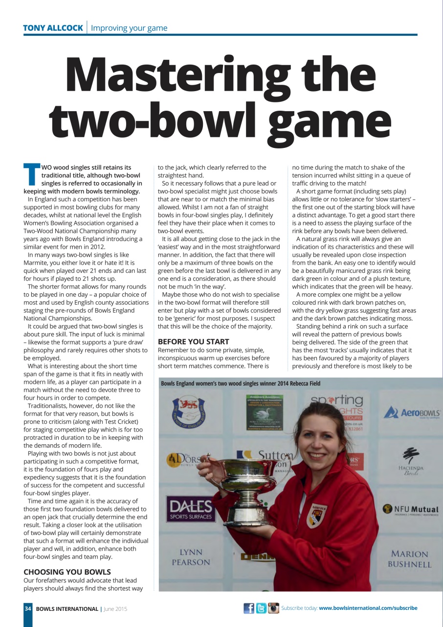Bowls International Preview Pages