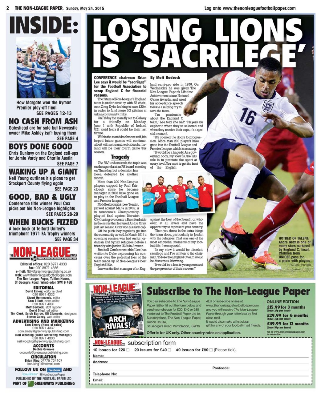 The Non-League Football Paper Preview Pages