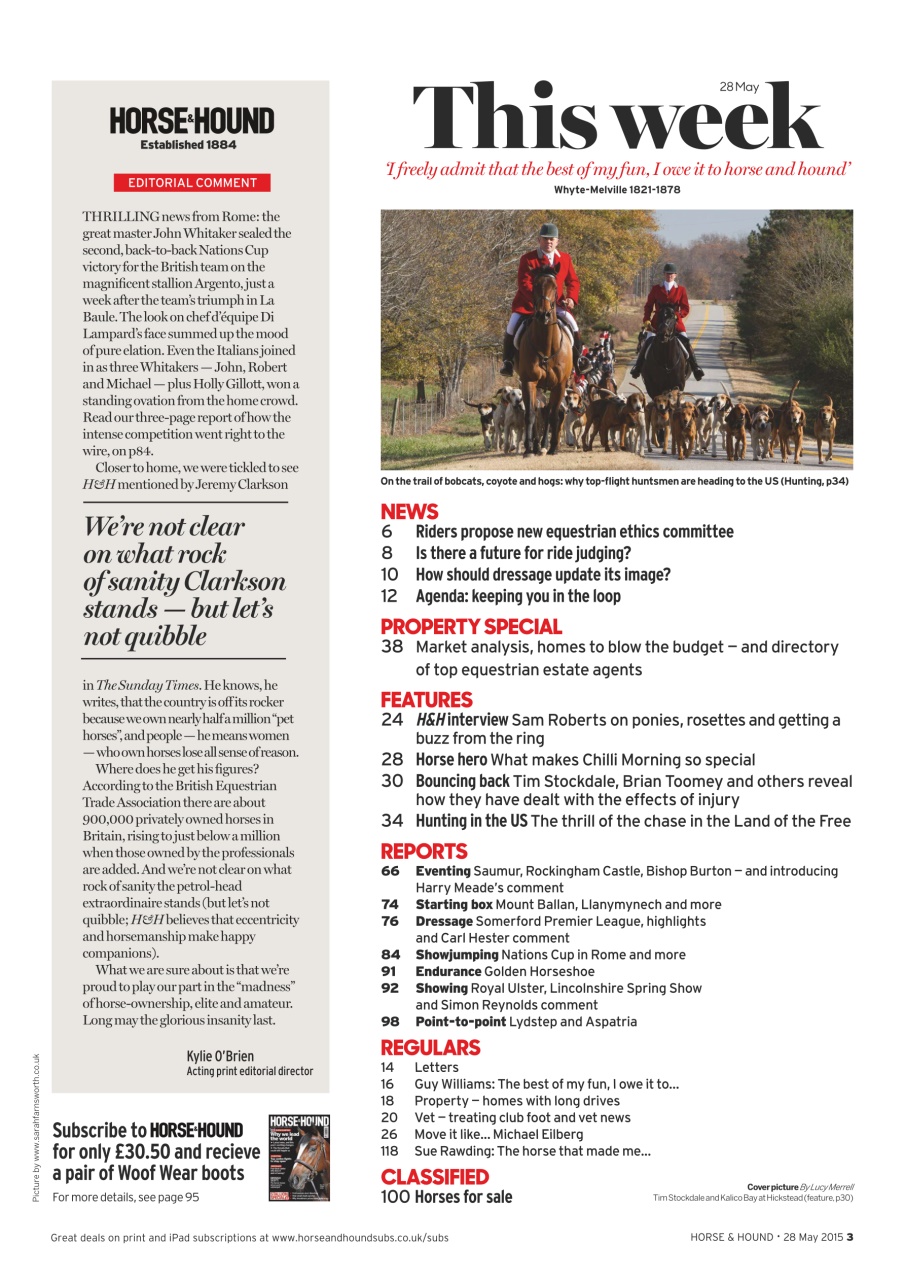 Horse & Hound Preview Pages