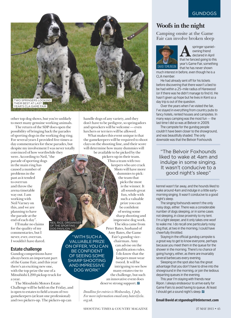 Shooting Times & Country Preview Pages