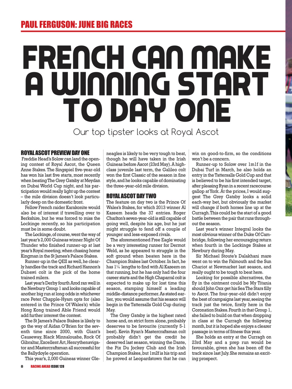 Racing Ahead Preview Pages