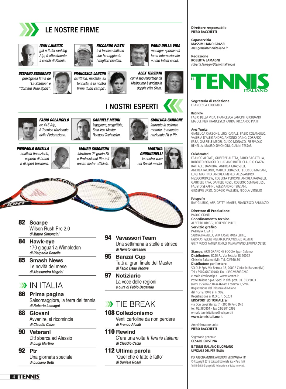 Il Tennis Italiano Preview Pages