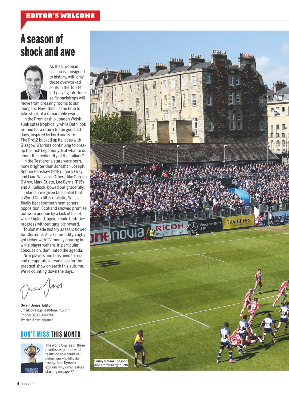 Rugby World Preview Pages