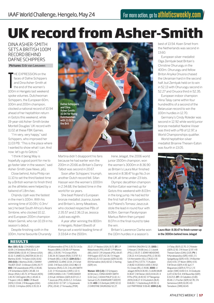 AW – Athletics Weekly Magazine Preview Pages