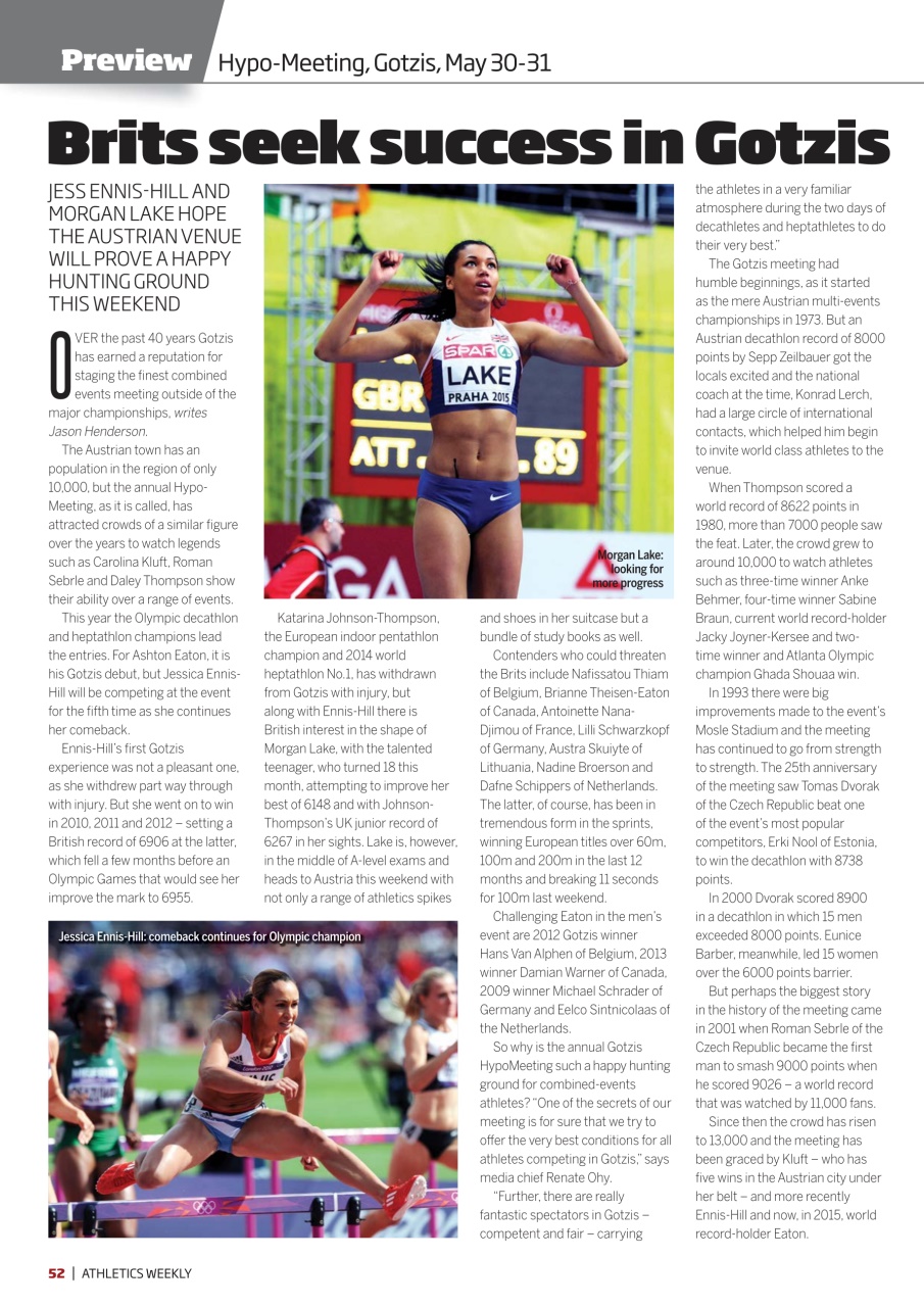 AW – Athletics Weekly Magazine Preview Pages