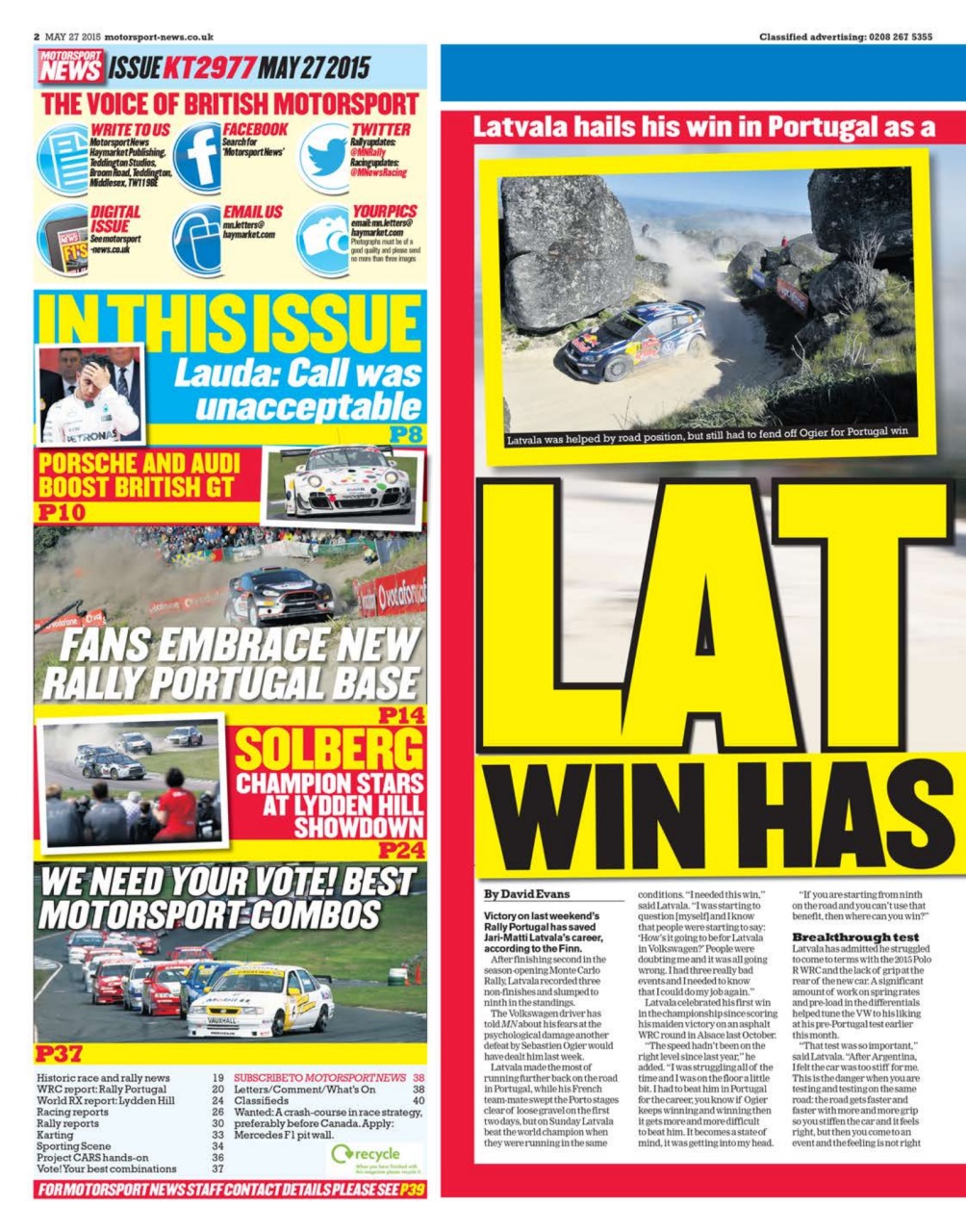 Motorsport News Preview Pages
