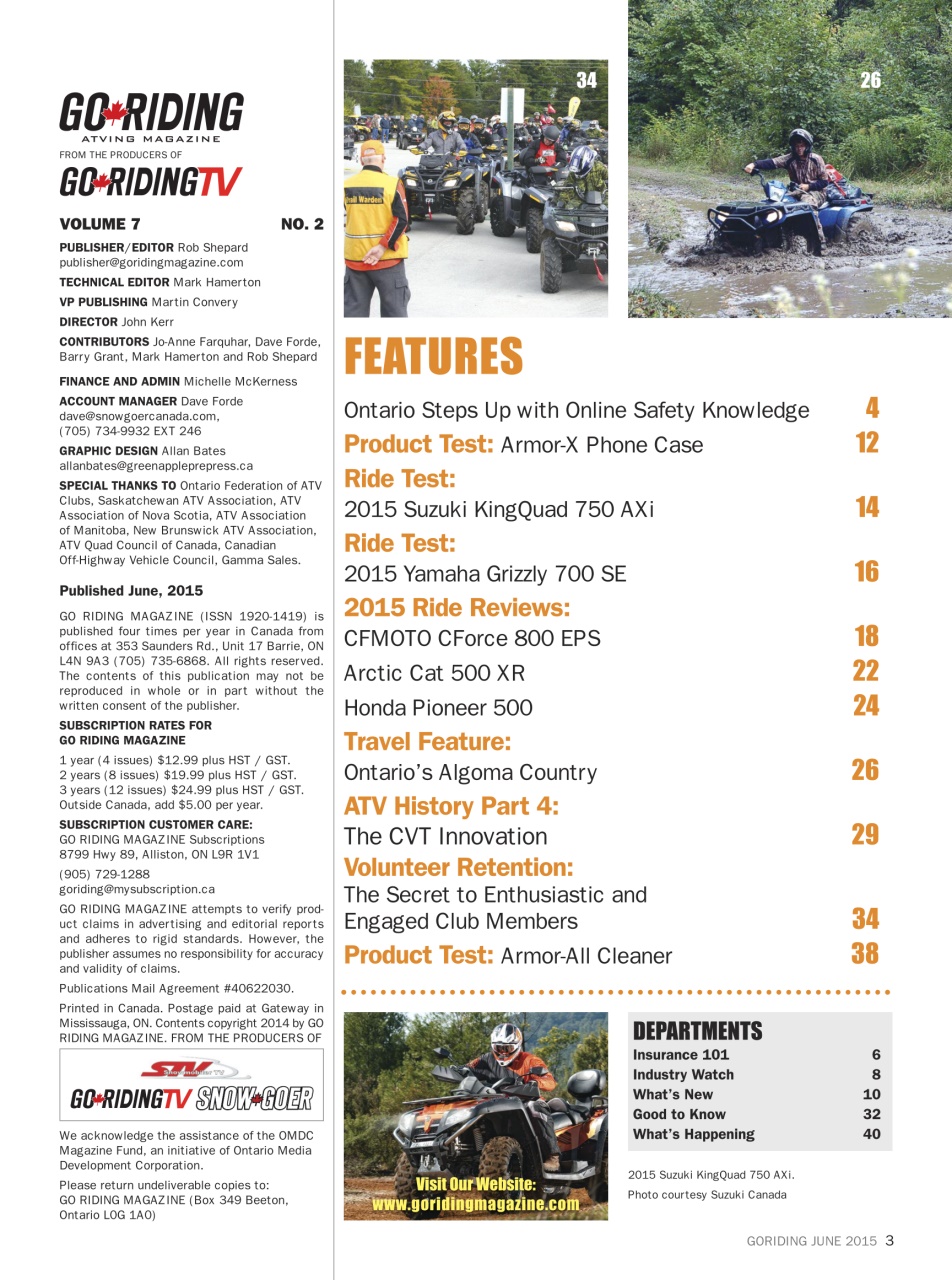 Go Riding ATVing Magazine Preview Pages