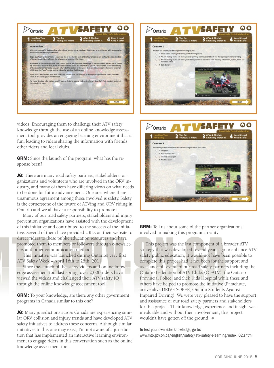Go Riding ATVing Magazine Preview Pages