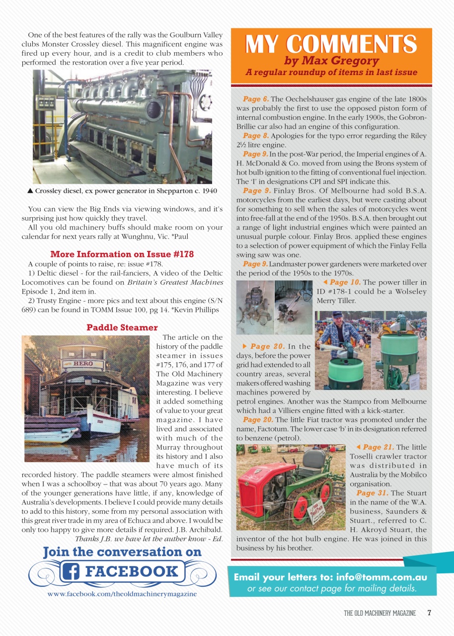The Old Machinery Magazine Preview Pages