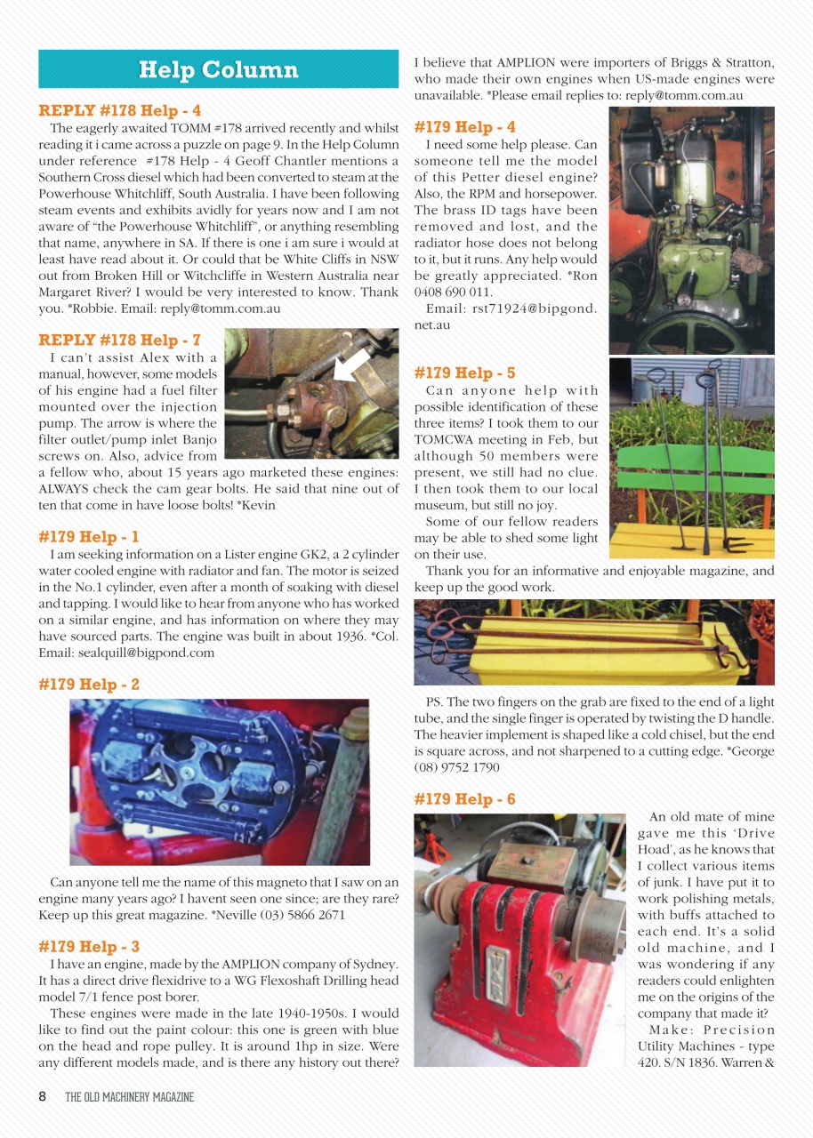 The Old Machinery Magazine Preview Pages