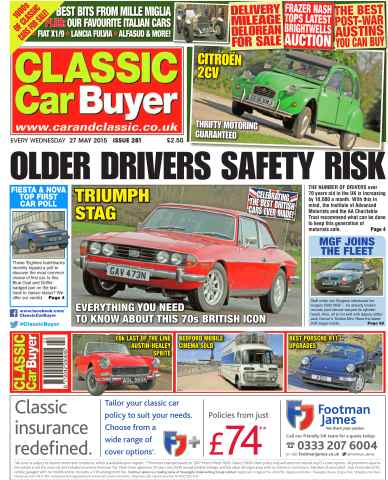Classic Car Buyer issue No.280 Older Drivers Safety Risk